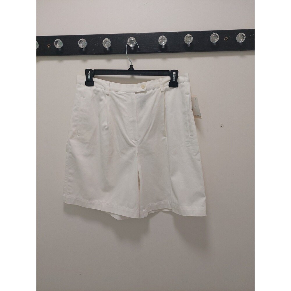 Liz Claiborne Cotton Shorts NWT Vintage Size 16 White preppy